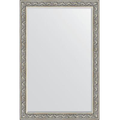 Зеркало Evoform Exclusive 180х120 BY 3632 с фацетом в багетной раме - Барокко серебро 106