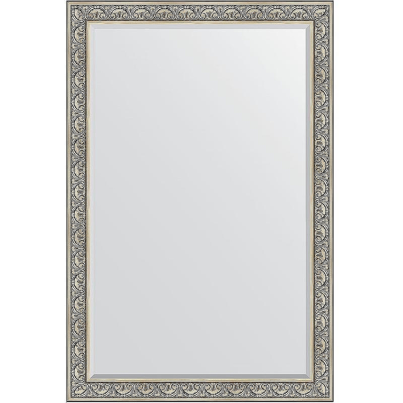 Зеркало Evoform Exclusive 180х120 BY 3632 с фацетом в багетной раме - Барокко серебро 106, купить, цена, заказать, магазин, доставка, скидка, промокод, купить, цена, заказать, магазин, доставка, скидка, промокод
