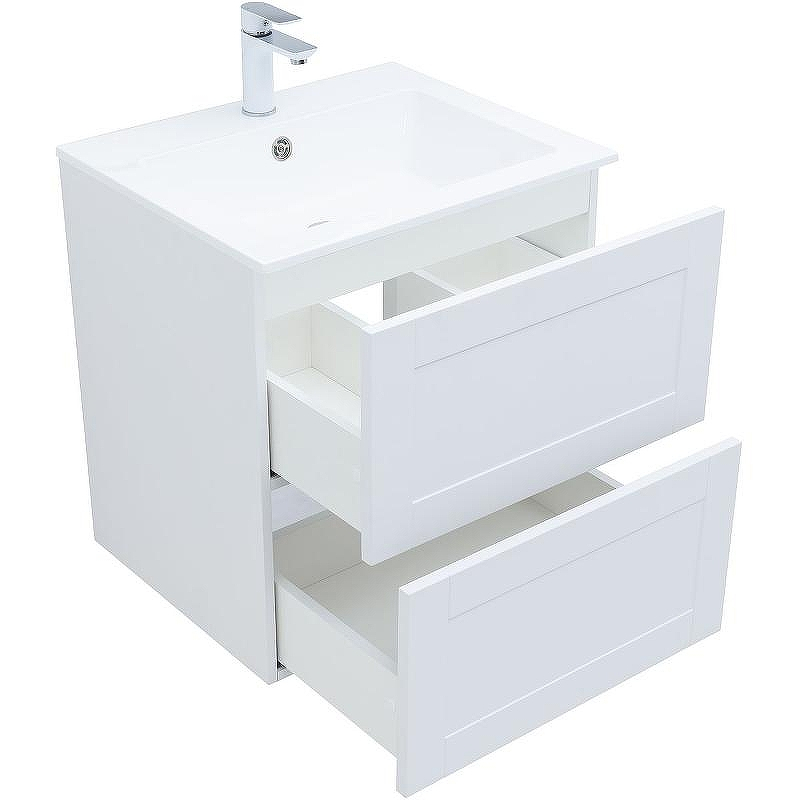 Тумба с раковиной Aquanet Терра 60 323178 подвесная Белая матовая, купить, цена, заказать, магазин, доставка, скидка, промокод, купить, цена, заказать, магазин, доставка, скидка, промокод