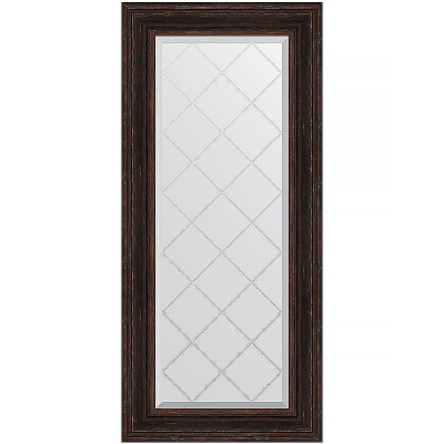 Зеркало Evoform Exclusive-G 128х59 BY 4076 с гравировкой в багетной раме - Темный прованс 99