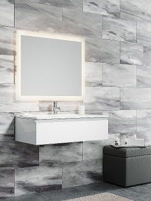 Тумба с раковиной SanVit Авеню-1 100 kavenu1100w подвесная Белая глянцевая