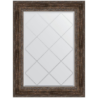 Зеркало Evoform Exclusive-G 110х82 BY 4215 с гравировкой в багетной раме - Состаренное дерево с орнаментом 120, купить, цена, заказать, магазин, доставка, скидка, промокод, купить, цена, заказать, магазин, доставка, скидка, промокод