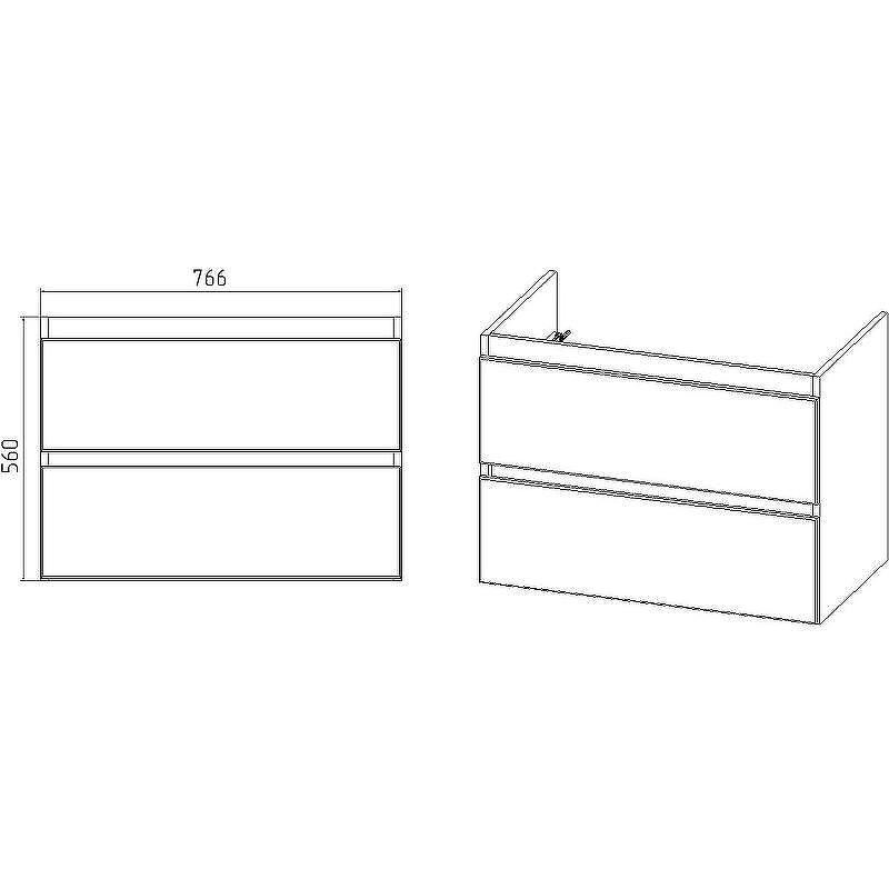 Тумба под раковину VIANT Мальта 80 VMAL80COBEL-T2YP подвесная Белая, купить, цена, заказать, магазин, доставка, скидка, промокод, купить, цена, заказать, магазин, доставка, скидка, промокод