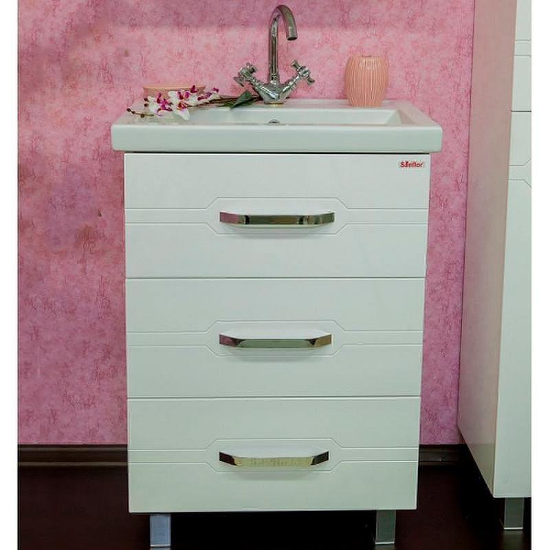 Тумба под раковину Sanflor Анкона 60 С0000002004 Белая, купить, цена, заказать, магазин, доставка, скидка, промокод, купить, цена, заказать, магазин, доставка, скидка, промокод