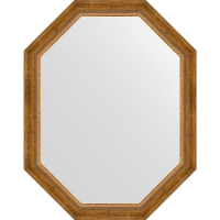 Зеркало Evoform Octagon 73x93 BY 7116 в багетной раме - Состаренная бронза с плетением 70, купить, цена, заказать, магазин, доставка, скидка, промокод, купить, цена, заказать, магазин, доставка, скидка, промокод