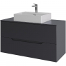 Тумба с раковиной Orange Line 100 Li-100TugMDF+B04-500W подвесная Графит матовый, купить, цена, заказать, магазин, доставка, скидка, промокод, купить, цена, заказать, магазин, доставка, скидка, промокод