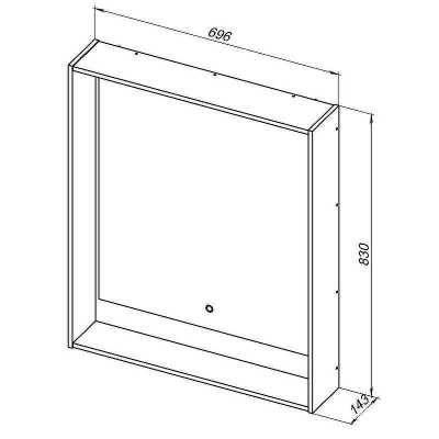 Зеркало Aquanet Милан 70 336404 с подсветкой Дуб светлый с сенсорным выключателем