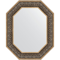 Зеркало Evoform Polygon 79х64 BY 7238 в багетной раме - Вензель серебряный 101, купить, цена, заказать, магазин, доставка, скидка, промокод, купить, цена, заказать, магазин, доставка, скидка, промокод