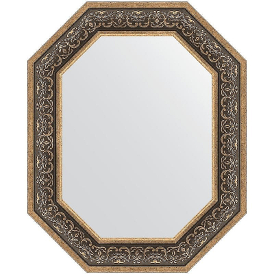 Зеркало Evoform Polygon 79х64 BY 7238 в багетной раме - Вензель серебряный 101