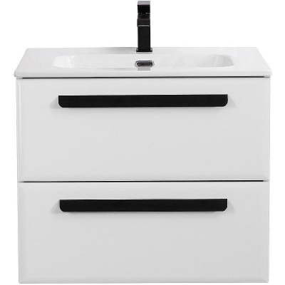 Тумба под раковину Cezares Eco-Cer-N 70 ECO-CER-N-700-2C-SO-BL подвесная Bianco Lucido без ручек