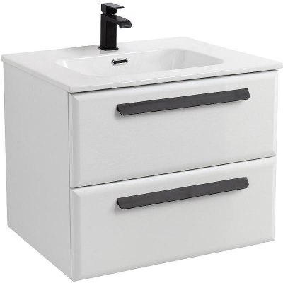 Тумба под раковину Cezares Eco-Cer-N 70 ECO-CER-N-700-2C-SO-BL подвесная Bianco Lucido без ручек