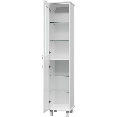 Шкаф пенал Misty Версаль 35 L П-Вер05035-011ВСЛ Белый матовый