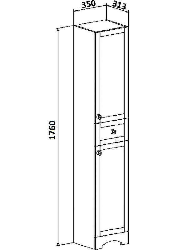 Шкаф пенал Runo Мерида 35 R 00-00000965 Белый, купить, цена, заказать, магазин, доставка, скидка, промокод, купить, цена, заказать, магазин, доставка, скидка, промокод