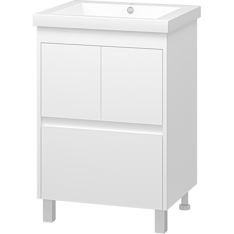 Тумба с раковиной Misty Алиса 58 УТ000011236 Белая, купить, цена, заказать, магазин, доставка, скидка, промокод, купить, цена, заказать, магазин, доставка, скидка, промокод