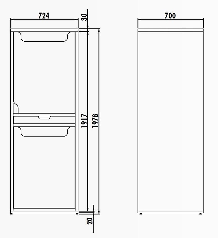 Шкаф пенал Creavit 72 CM2070.01.BB над стиральной машиной цвет Белый, купить, цена, заказать, магазин, доставка, скидка, промокод, купить, цена, заказать, магазин, доставка, скидка, промокод