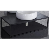 Консоль под раковину Cezares Cadro 100 CADRO50-100/50/30-1C-SO-MET-ST Черная матовая, купить, цена, заказать, магазин, доставка, скидка, промокод, купить, цена, заказать, магазин, доставка, скидка, промокод