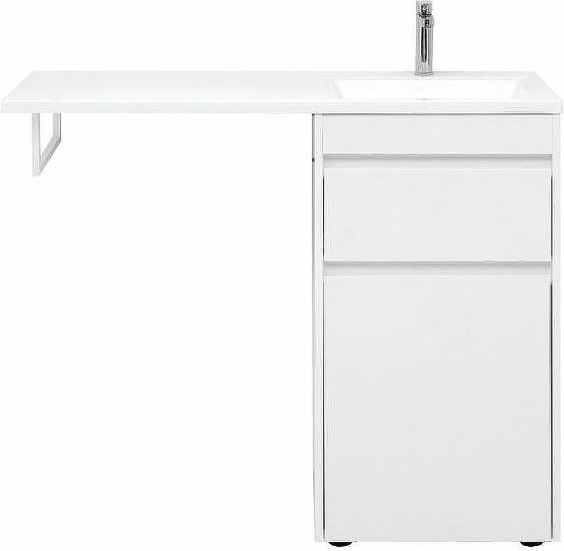 Тумба с раковиной Aquanet Токио 110 R 239299 Белая, купить, цена, заказать, магазин, доставка, скидка, промокод, купить, цена, заказать, магазин, доставка, скидка, промокод