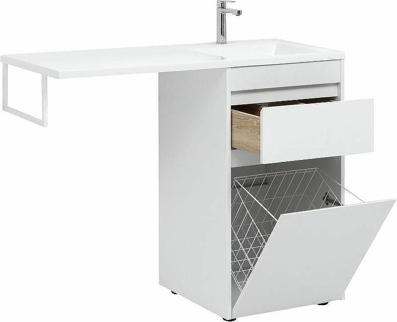 Тумба с раковиной Aquanet Токио 110 R 239299 Белая, купить, цена, заказать, магазин, доставка, скидка, промокод, купить, цена, заказать, магазин, доставка, скидка, промокод