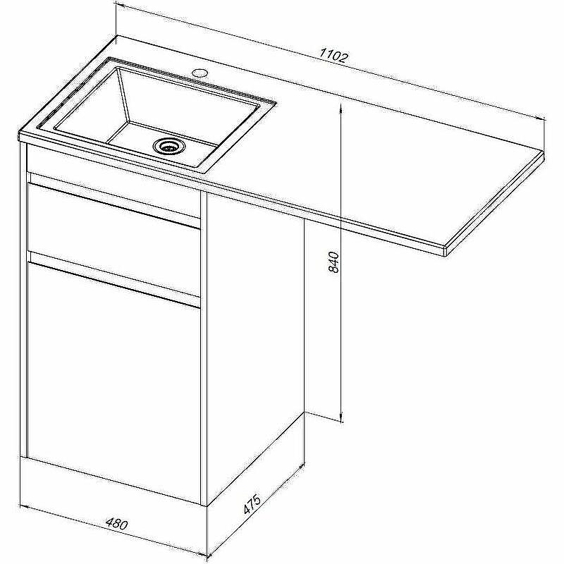 Тумба с раковиной Aquanet Токио 110 R 239299 Белая, купить, цена, заказать, магазин, доставка, скидка, промокод, купить, цена, заказать, магазин, доставка, скидка, промокод