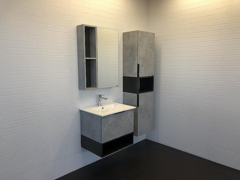 Шкаф пенал Comforty Франкфурт 40 00-00006505 подвесной Бетон светлый, купить, цена, заказать, магазин, доставка, скидка, промокод, купить, цена, заказать, магазин, доставка, скидка, промокод