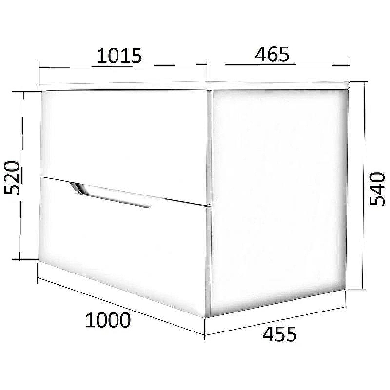 Тумба с раковиной Orange Line 100 Li-100Tuw+Ra подвесная Белая матовая, купить, цена, заказать, магазин, доставка, скидка, промокод, купить, цена, заказать, магазин, доставка, скидка, промокод