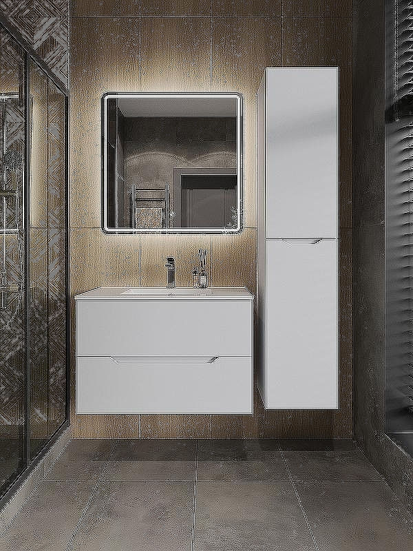 Тумба под раковину Orange Line 80 Li-80Tuw подвесная Белая матовая, купить, цена, заказать, магазин, доставка, скидка, промокод, купить, цена, заказать, магазин, доставка, скидка, промокод