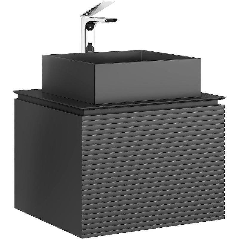 Тумба под раковину Jorno Stone 60 Stn.01.60/P/A/JR подвесная Антрацит, купить, цена, заказать, магазин, доставка, скидка, промокод, купить, цена, заказать, магазин, доставка, скидка, промокод