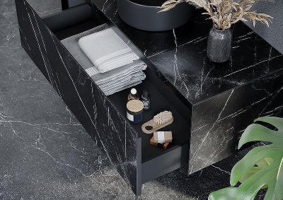 Тумба под раковину Sancos Stone 120 ST120NM подвесная Nero Marquina