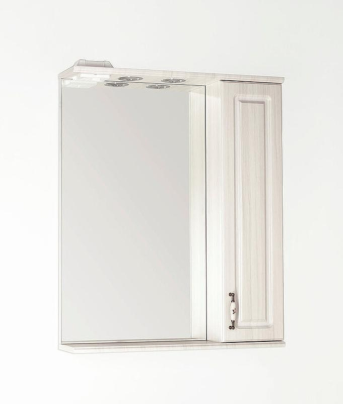 Зеркало со шкафом Style Line Олеандр 2 Люкс 65 ЛС-00000202 с подсветкой Рельеф пастель, купить, цена, заказать, магазин, доставка, скидка, промокод, купить, цена, заказать, магазин, доставка, скидка, промокод