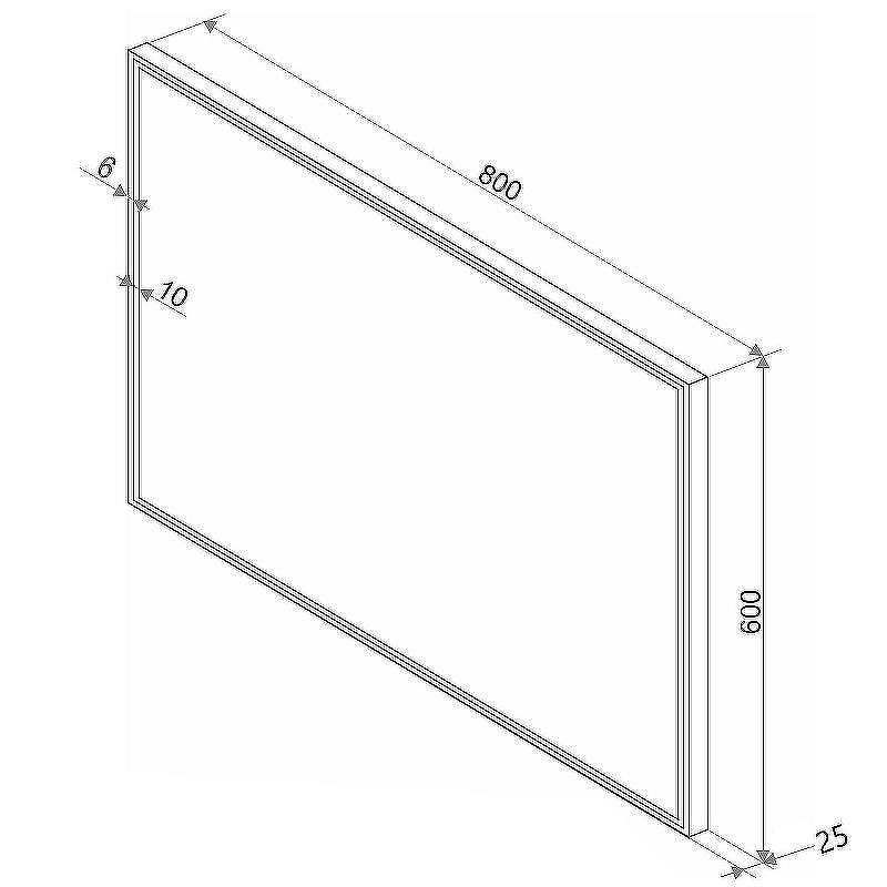 Зеркало Sintesi Armadio 80 SIN-SPEC-ARMADIO-black-80 с подсветкой Черное с сенсорным выключателем, купить, цена, заказать, магазин, доставка, скидка, промокод, купить, цена, заказать, магазин, доставка, скидка, промокод