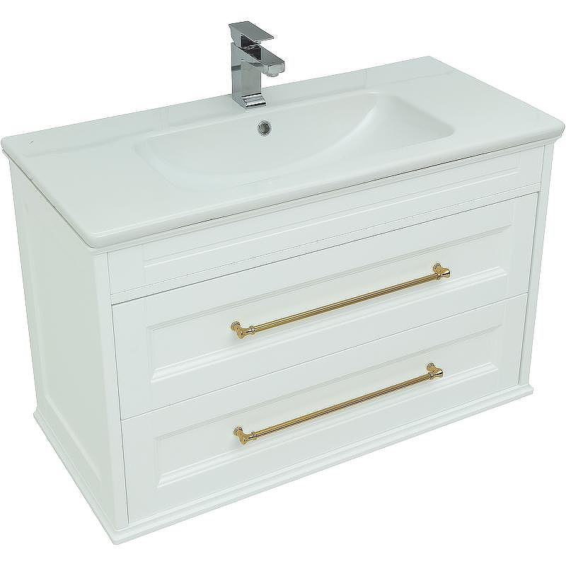 Тумба под раковину Aquanet Бостон М 100 243781 Белая матовая, купить, цена, заказать, магазин, доставка, скидка, промокод, купить, цена, заказать, магазин, доставка, скидка, промокод