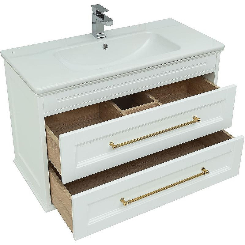 Тумба под раковину Aquanet Бостон М 100 243781 Белая матовая, купить, цена, заказать, магазин, доставка, скидка, промокод, купить, цена, заказать, магазин, доставка, скидка, промокод