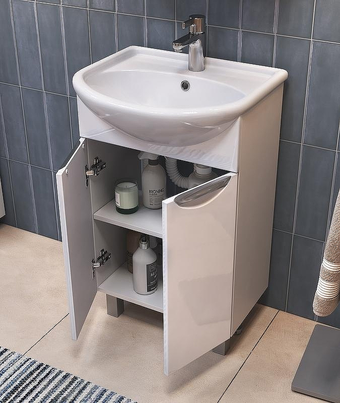Тумба под раковину Vigo Callao 50 tn.CAL.UYU.50.2D Белая, купить, цена, заказать, магазин, доставка, скидка, промокод, купить, цена, заказать, магазин, доставка, скидка, промокод