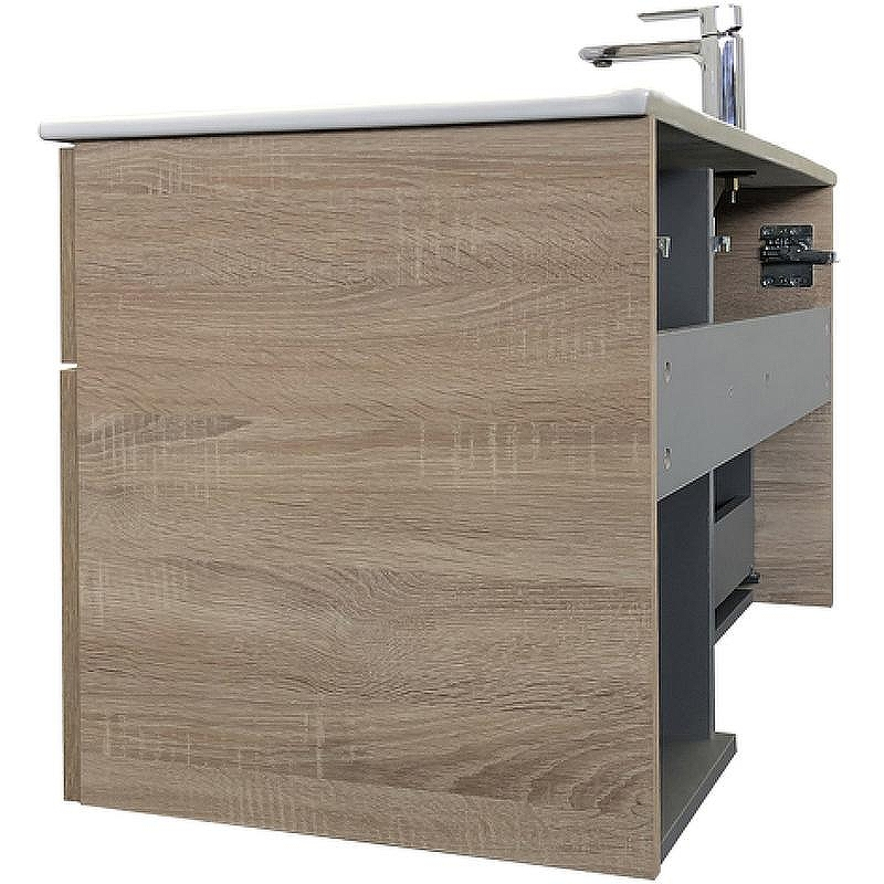 Тумба с раковиной Comforty Варна 90 00-00009919 подвесная Дуб сонома, купить, цена, заказать, магазин, доставка, скидка, промокод, купить, цена, заказать, магазин, доставка, скидка, промокод