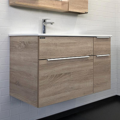 Тумба с раковиной Comforty Варна 90 00-00009919 подвесная Дуб сонома