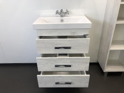 Тумба с раковиной Comforty Никосия 60Н 00004142203 Дуб белый