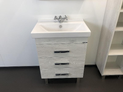 Тумба с раковиной Comforty Никосия 60Н 00004142203 Дуб белый