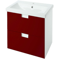 Тумба под раковину Bellezza Пегас 50 4630406180035 подвесная Красная Белая, купить, цена, заказать, магазин, доставка, скидка, промокод, купить, цена, заказать, магазин, доставка, скидка, промокод