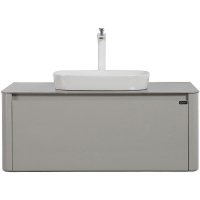 Тумба с раковиной Black&White Universe U915.1000 100 9151000 подвесная Glossy light grey, купить, цена, заказать, магазин, доставка, скидка, промокод, купить, цена, заказать, магазин, доставка, скидка, промокод