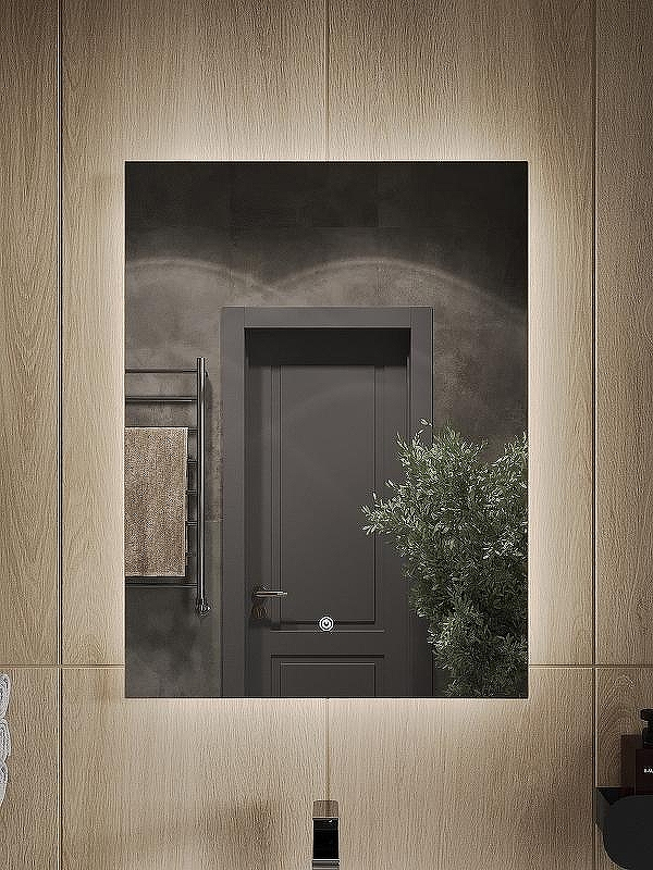 Зеркало Orange Quadrо 60 OQ-60ZE с подсветкой с сенсорным выключателем, купить, цена, заказать, магазин, доставка, скидка, промокод, купить, цена, заказать, магазин, доставка, скидка, промокод