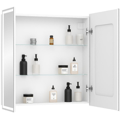 Зеркальный шкаф Континент Allure LED 80 МВК045 с подсветкой Белый