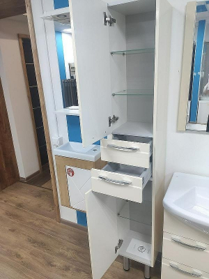 Шкаф пенал SanVit Эдем Lux L 30 Бледно-желтый