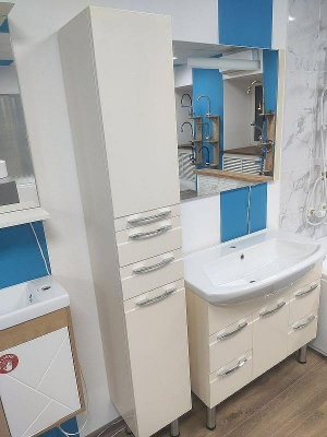 Шкаф пенал SanVit Эдем Lux L 30 Бледно-желтый