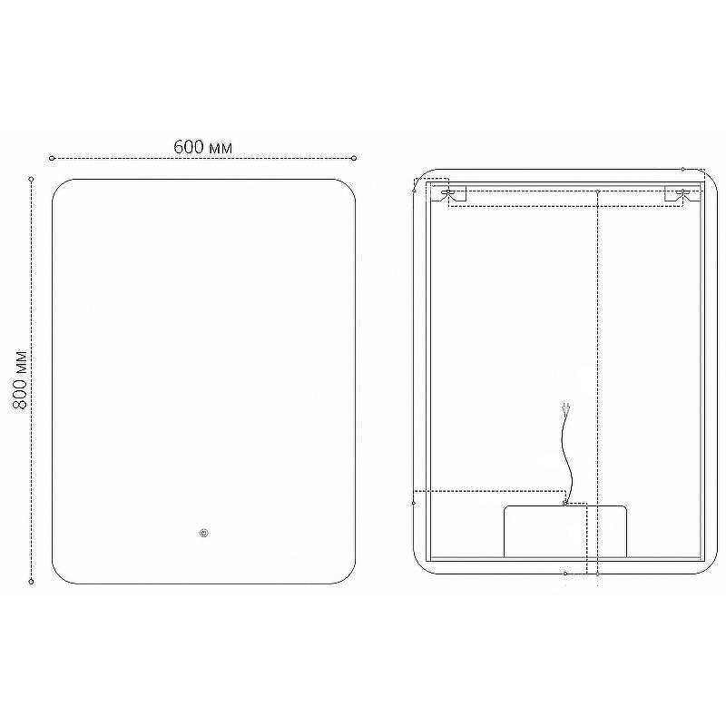 Зеркало Grossman Elegans-промо 60 1760801 с подсветкой с сенсорным выключателем, купить, цена, заказать, магазин, доставка, скидка, промокод, купить, цена, заказать, магазин, доставка, скидка, промокод