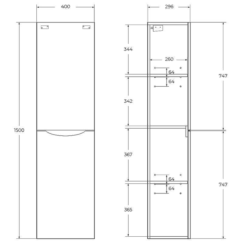 Шкаф пенал BelBagno Fly-Marino 40 L FLY-MARINO-1500-2A-SC-RN-P-L подвесной Rovere Nature, купить, цена, заказать, магазин, доставка, скидка, промокод, купить, цена, заказать, магазин, доставка, скидка, промокод