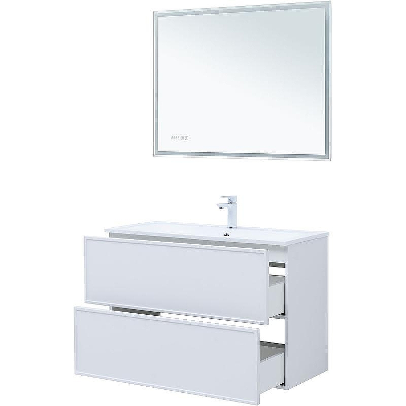 Тумба под раковину Aquanet Арт 100 313257 подвесная Белая матовая, купить, цена, заказать, магазин, доставка, скидка, промокод, купить, цена, заказать, магазин, доставка, скидка, промокод