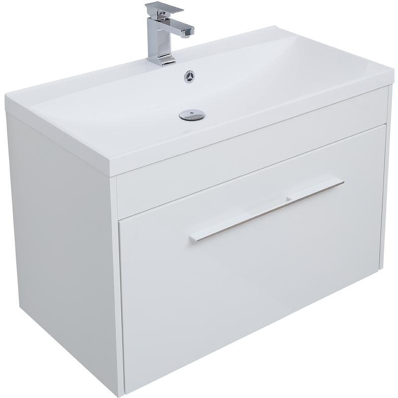 Тумба под раковину Aquanet Августа 90 210030 подвесная Белая, купить, цена, заказать, магазин, доставка, скидка, промокод, купить, цена, заказать, магазин, доставка, скидка, промокод