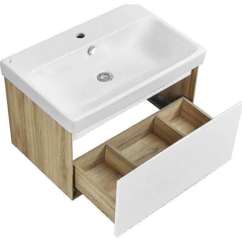 Тумба под раковину Aquaton Либерти 70 1A279801LYC70 подвесная Дуб эльвезия Белая, купить, цена, заказать, магазин, доставка, скидка, промокод, купить, цена, заказать, магазин, доставка, скидка, промокод