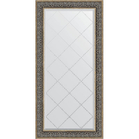 Зеркало Evoform Exclusive-G 161х79 BY 4293 с гравировкой в багетной раме - Вензель серебряный 101, купить, цена, заказать, магазин, доставка, скидка, промокод, купить, цена, заказать, магазин, доставка, скидка, промокод