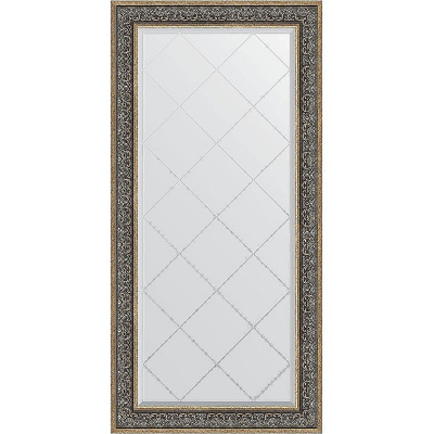 Зеркало Evoform Exclusive-G 161х79 BY 4293 с гравировкой в багетной раме - Вензель серебряный 101